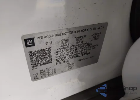 2019 Chevrolet Trax Ls from USA, damaged, VIN 3GNCJKSB0KL116316